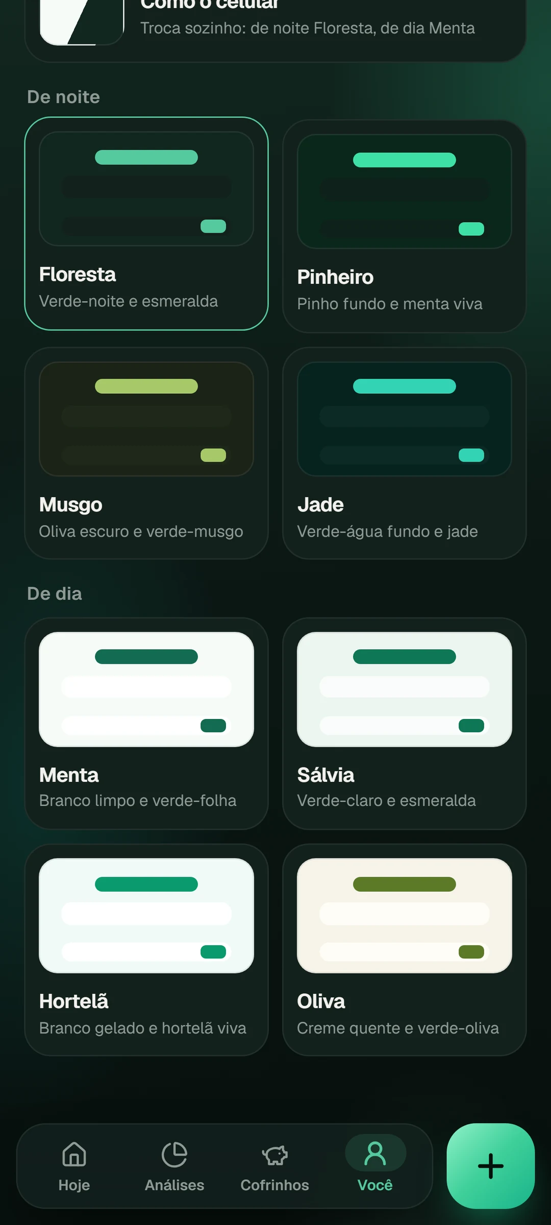 A galeria de temas